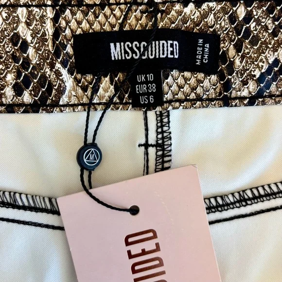 Missguided Midaxi Skirt Split Front Snake Print Skirt - Picture 6 of 11